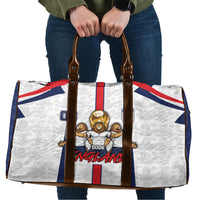Custom England Football Travel Bag Three Lions Trophy St George Cross DT05 White - Polynesian Pride