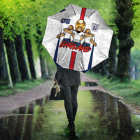 Custom England Football Umbrella Three Lions Trophy St George Cross DT05 - Polynesian Pride