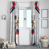 Custom England Football Window Curtain Three Lions Trophy St George Cross DT05 - Polynesian Pride