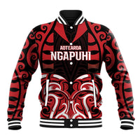Custom Aotearoa Ngapuhi Baseball Jacket Maori Pattern New Zealand DT05 Unisex Red - Polynesian Pride
