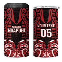 Custom Aotearoa Ngapuhi 4 in 1 Can Cooler Tumbler Maori Pattern New Zealand DT05 One Size: 16 oz Red - Polynesian Pride