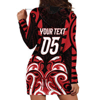 Custom Aotearoa Ngapuhi Hoodie Dress Maori Pattern New Zealand - Polynesian Pride