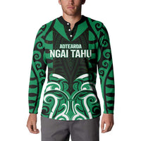 Custom Aotearoa Ngai Tahu Button Sweatshirt Maori Pattern New Zealand DT05 - Polynesian Pride