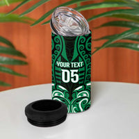 Custom Aotearoa Ngai Tahu 4 in 1 Can Cooler Tumbler Maori Pattern New Zealand DT05 - Polynesian Pride