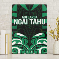Aotearoa Ngai Tahu Canvas Wall Art Maori Pattern New Zealand DT05 Without Frame Green - Polynesian Pride