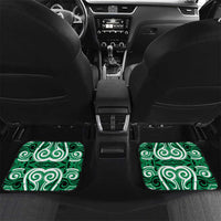 Aotearoa Ngai Tahu Car Mats Maori Pattern New Zealand DT05 Set 2pcs - Back Green - Polynesian Pride
