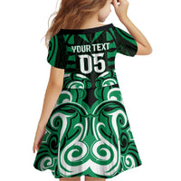 Custom Aotearoa Ngai Tahu Family Matching Short Sleeve Bodycon Dress and Hawaiian Shirt Maori Pattern New Zealand - Polynesian Pride