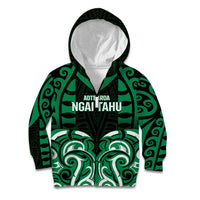 Custom Aotearoa Ngai Tahu Kid Hoodie Maori Pattern New Zealand - Polynesian Pride
