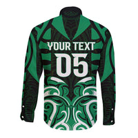 Custom Aotearoa Ngai Tahu Long Sleeve Button Shirt Maori Pattern New Zealand DT05 - Polynesian Pride
