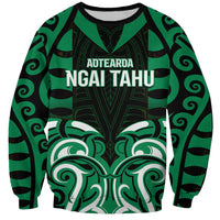 Custom Aotearoa Ngai Tahu Sweatshirt Maori Pattern New Zealand DT05 Unisex Green - Polynesian Pride