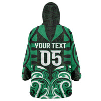 Custom Aotearoa Ngai Tahu Wearable Blanket Hoodie Maori Pattern New Zealand DT05 - Polynesian Pride
