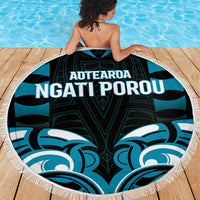 Aotearoa Ngati Porou Beach Blanket Maori Pattern New Zealand DT05 - Polynesian Pride