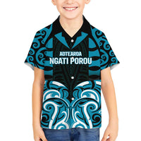 Custom Aotearoa Ngati Porou Kid Hawaiian Shirt Maori Pattern New Zealand - Polynesian Pride