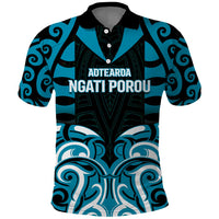 Custom Aotearoa Ngati Porou Polo Shirt Maori Pattern New Zealand - Polynesian Pride