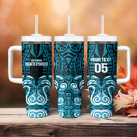 Custom Aotearoa Ngati Porou Tumbler With Handle Maori Pattern New Zealand - Polynesian Pride