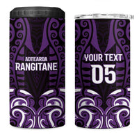 Custom Aotearoa Rangitane 4 in 1 Can Cooler Tumbler Maori Pattern New Zealand DT05 One Size: 16 oz Purple - Polynesian Pride