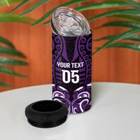 Custom Aotearoa Rangitane 4 in 1 Can Cooler Tumbler Maori Pattern New Zealand DT05 - Polynesian Pride