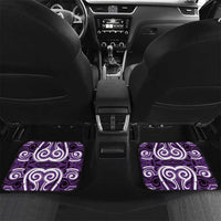 Aotearoa Rangitane Car Mats Maori Pattern New Zealand DT05 Set 2pcs - Back Purple - Polynesian Pride