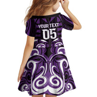 Custom Aotearoa Rangitane Family Matching Off Shoulder Short Dress and Hawaiian Shirt Maori Pattern New Zealand - Polynesian Pride