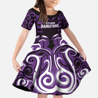 Custom Aotearoa Rangitane Family Matching Short Sleeve Bodycon Dress and Hawaiian Shirt Maori Pattern New Zealand - Polynesian Pride