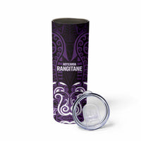 Custom Aotearoa Rangitane Skinny Tumbler Maori Pattern New Zealand - Polynesian Pride