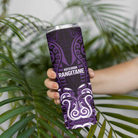 Custom Aotearoa Rangitane Skinny Tumbler Maori Pattern New Zealand - Polynesian Pride