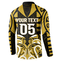 Custom Aotearoa Taranaki Button Sweatshirt Maori Pattern New Zealand DT05 - Polynesian Pride