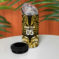 Custom Aotearoa Taranaki 4 in 1 Can Cooler Tumbler Maori Pattern New Zealand DT05 - Polynesian Pride