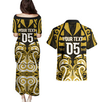 Custom Aotearoa Taranaki Couples Matching Puletasi and Hawaiian Shirt Maori Pattern New Zealand DT05 - Polynesian Pride