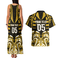 Custom Aotearoa Taranaki Couples Matching Tank Maxi Dress and Hawaiian Shirt Maori Pattern New Zealand DT05 - Polynesian Pride