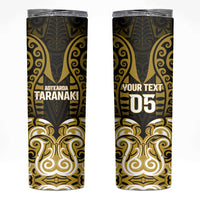 Custom Aotearoa Taranaki Skinny Tumbler Maori Pattern New Zealand - Polynesian Pride