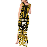 Custom Aotearoa Taranaki Tank Maxi Dress Maori Pattern New Zealand - Polynesian Pride