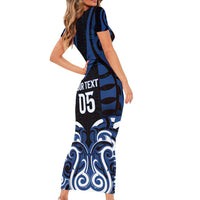 Custom Aotearoa Ngati Tuwharetoa Family Matching Short Sleeve Bodycon Dress and Hawaiian Shirt Maori Pattern New Zealand - Polynesian Pride