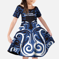 Custom Aotearoa Ngati Tuwharetoa Family Matching Summer Maxi Dress and Hawaiian Shirt Maori Pattern New Zealand - Polynesian Pride