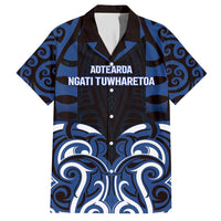 Custom Aotearoa Ngati Tuwharetoa Hawaiian Shirt Maori Pattern New Zealand DT05 Navy - Polynesian Pride