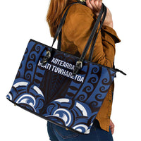 Aotearoa Ngati Tuwharetoa Leather Tote Bag Maori Pattern New Zealand - Polynesian Pride