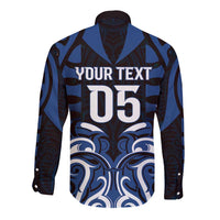 Custom Aotearoa Ngati Tuwharetoa Long Sleeve Button Shirt Maori Pattern New Zealand DT05 - Polynesian Pride