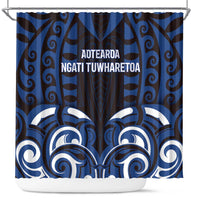 Aotearoa Ngati Tuwharetoa Shower Curtain Maori Pattern New Zealand - Polynesian Pride
