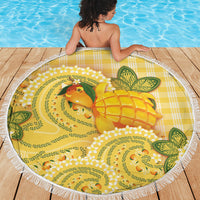 Hawaii Palaka Beach Blanket Cute Ripe Mango Turtle On The Waves DT05 - Polynesian Pride