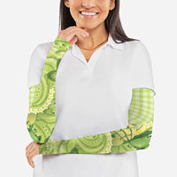 Hawaii Palaka Arm Sleeves Cute Green Mango Turtle On The Waves DT05 - Polynesian Pride