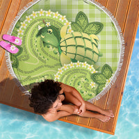 Hawaii Palaka Beach Blanket Cute Green Mango Turtle On The Waves DT05 - Polynesian Pride