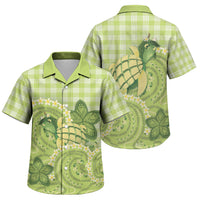Hawaii Palaka Family Matching Tank Maxi Dress and Hawaiian Shirt Cute Green Mango Turtle On The Waves DT05 Son's Shirt Green - Polynesian Pride