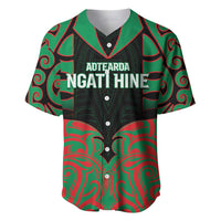 Custom Aotearoa Ngati Hine Baseball Jersey Maori Pattern New Zealand - Polynesian Pride