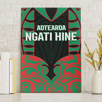 Aotearoa Ngati Hine Canvas Wall Art Maori Pattern New Zealand DT05 Without Frame Green - Polynesian Pride