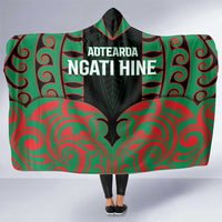 Aotearoa Ngati Hine Hooded Blanket Maori Pattern New Zealand - Polynesian Pride