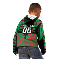 Custom Aotearoa Ngati Hine Kid Hoodie Maori Pattern New Zealand - Polynesian Pride