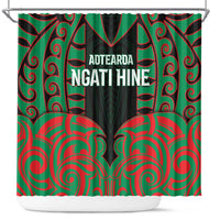 Aotearoa Ngati Hine Shower Curtain Maori Pattern New Zealand - Polynesian Pride