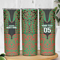 Custom Aotearoa Ngati Hine Skinny Tumbler Maori Pattern New Zealand - Polynesian Pride