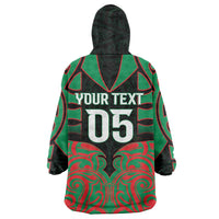 Custom Aotearoa Ngati Hine Wearable Blanket Hoodie Maori Pattern New Zealand DT05 - Polynesian Pride