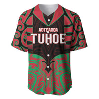 Custom Aotearoa Tuhoe Baseball Jersey Maori Pattern New Zealand - Polynesian Pride